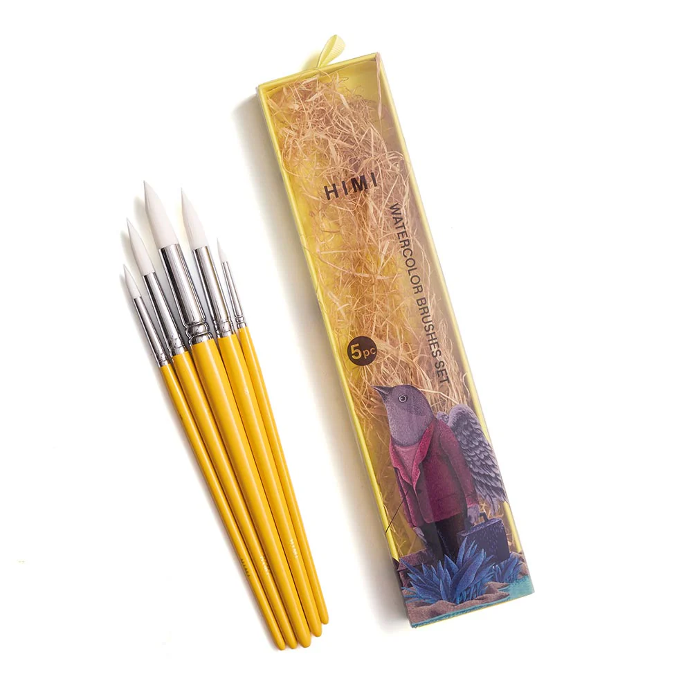 HIMI Set of 5 Round Brushes Yellow - Image 5