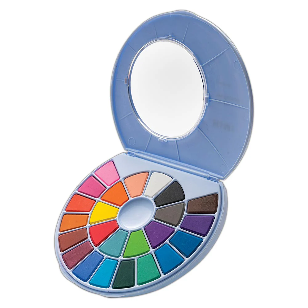 HIMI Solid Watercolour Set of 24 Pans + Brush Blue Case - Image 2