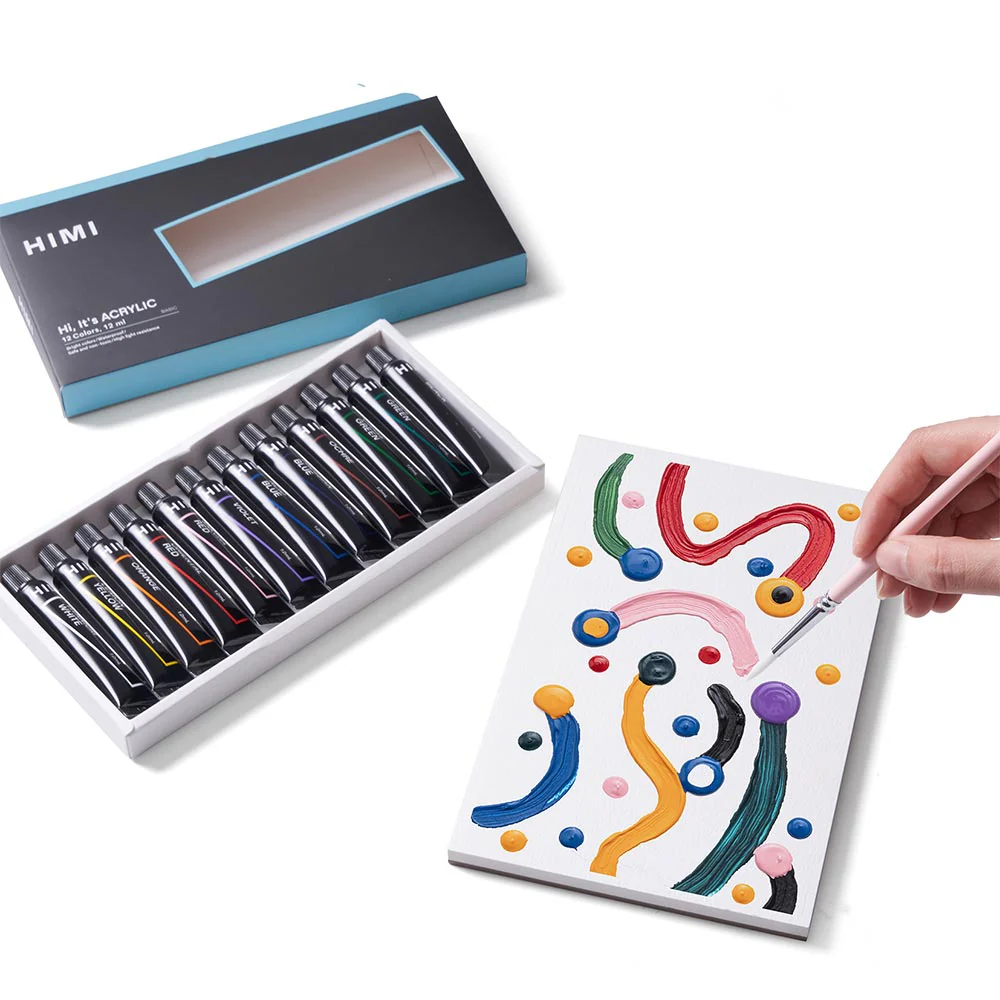 HIMI Tube Acrylic Set of 12 Colours 12ml - Image 3