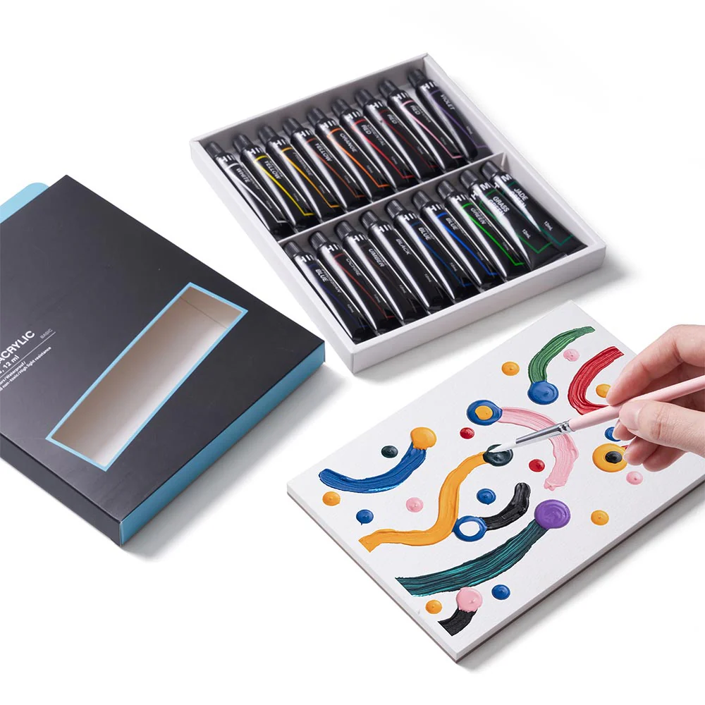 HIMI Tube Acrylic Set of 18 Colours 12ml - Image 3