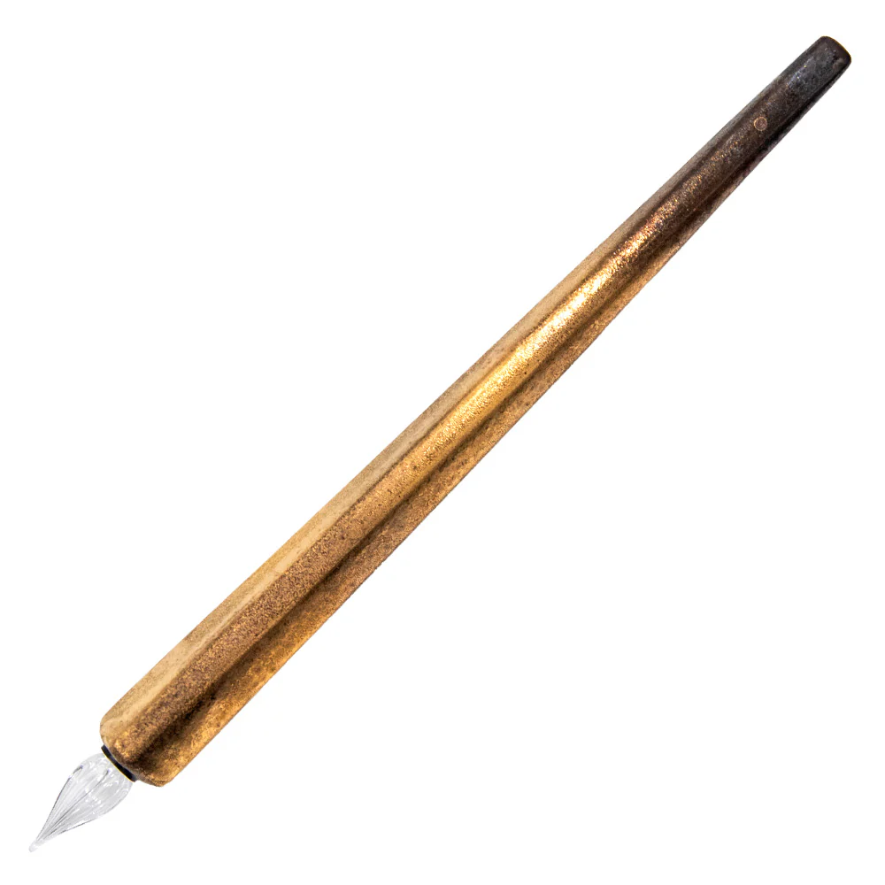 HIZEN5 Saga Collective Japanese Ceramic Glass Dip Pen Triangular Gold