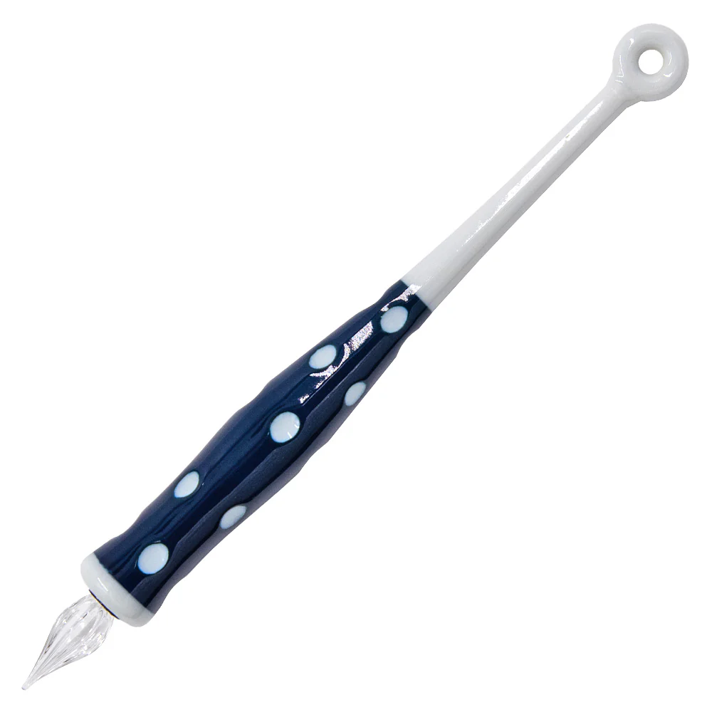 HIZEN5 Saga Collective Japanese Ceramic Glass Dip Pen Ureshino Polka Dots