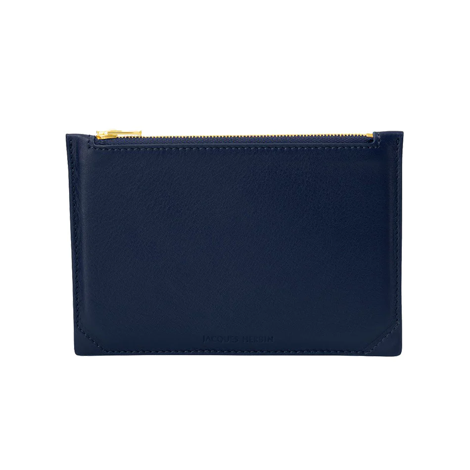 Jacques Herbin Leather Case Small Blue