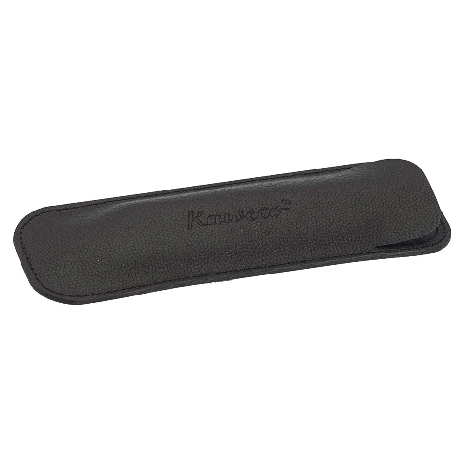 Kaweco Eco Long Black Leather Pen Pouch for 2 Pens