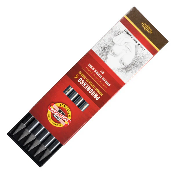 Koh-I-Noor Progresso Woodless Graphite Pencil Set of 6