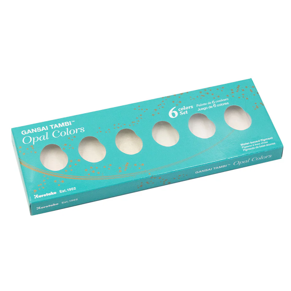 Kuretake Gansai Tambi Watercolour Paint Opal Colours Set of 6