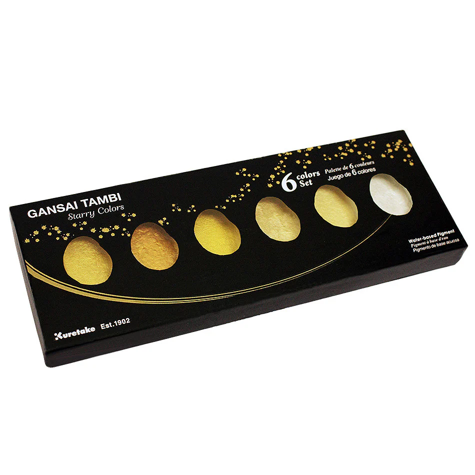Kuretake Gansai Tambi Watercolour Paint Starry Colours Set of 6