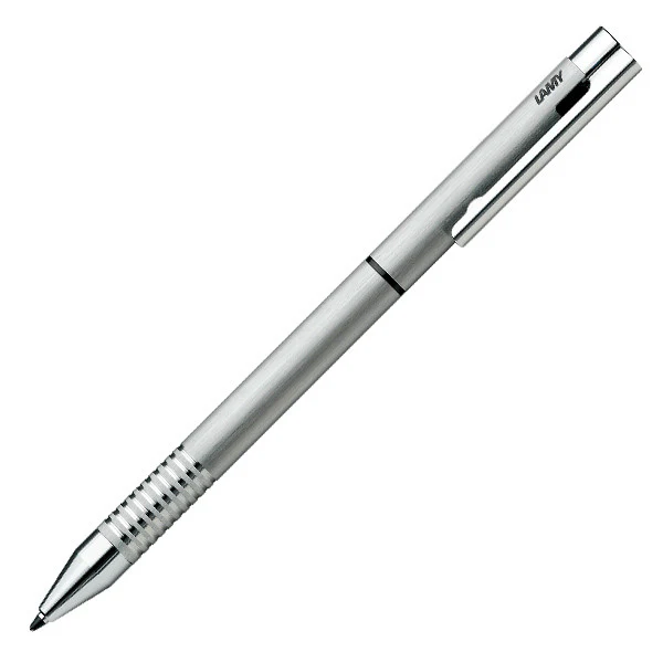 LAMY logo twin pen brushed steel