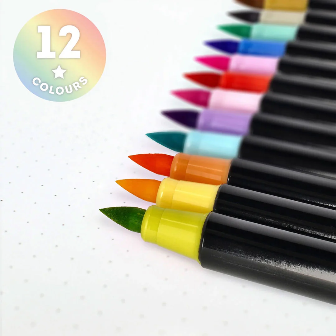 Legami Brush Markers Set of 12 Pastel Colours - Image 3