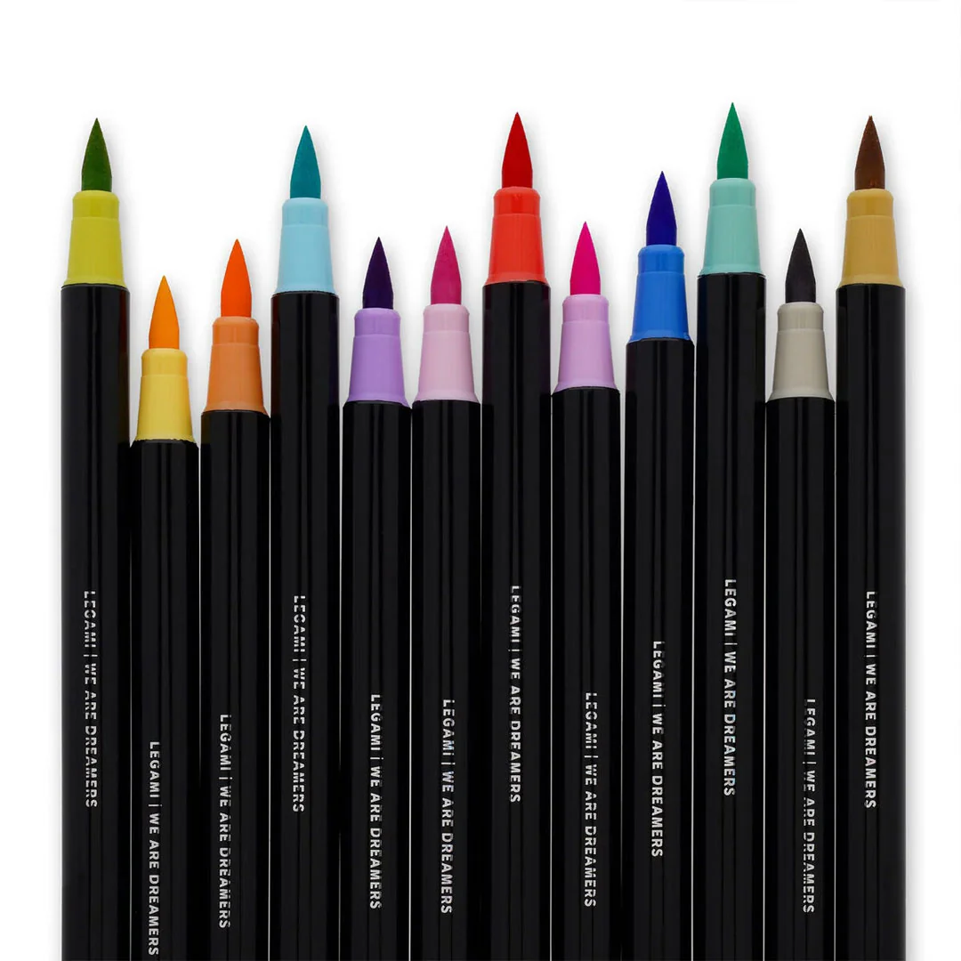Legami Brush Markers Set of 12 Pastel Colours - Image 4