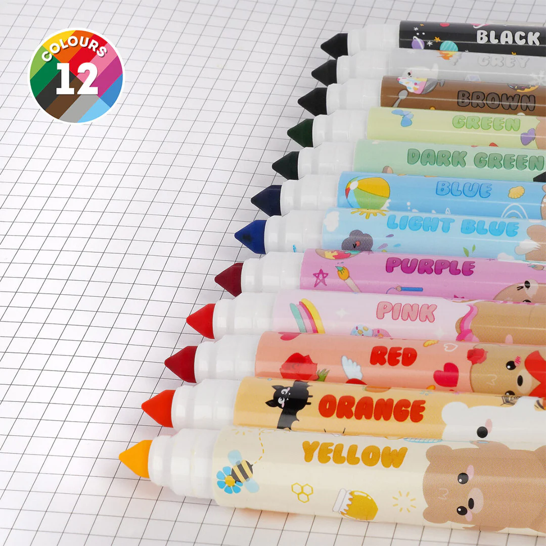 Legami Brush Markers Set of 12 Teddy Friends - Image 5