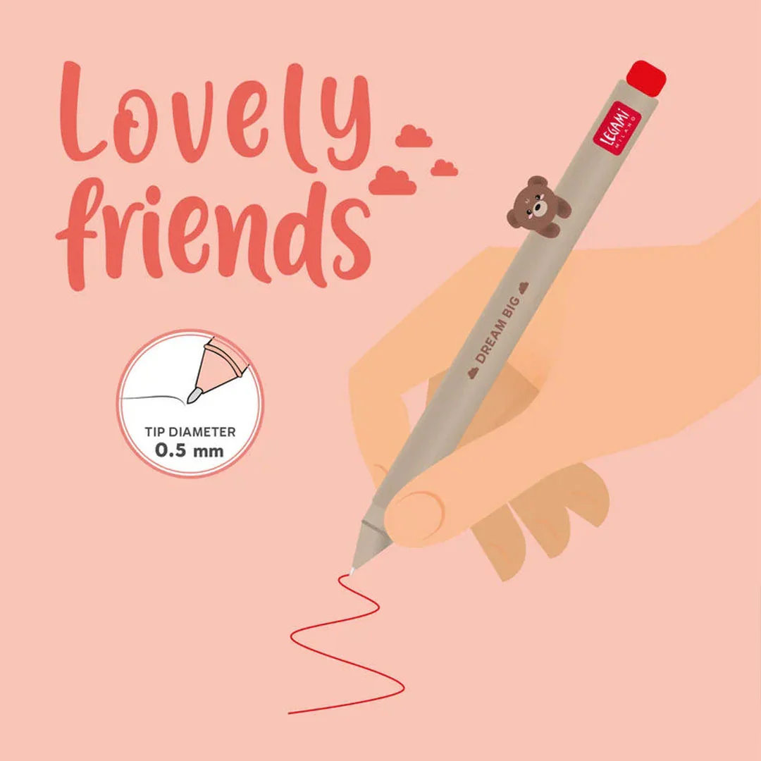 Legami Lovely Friends Gel Pen Teddy Bear - Image 3