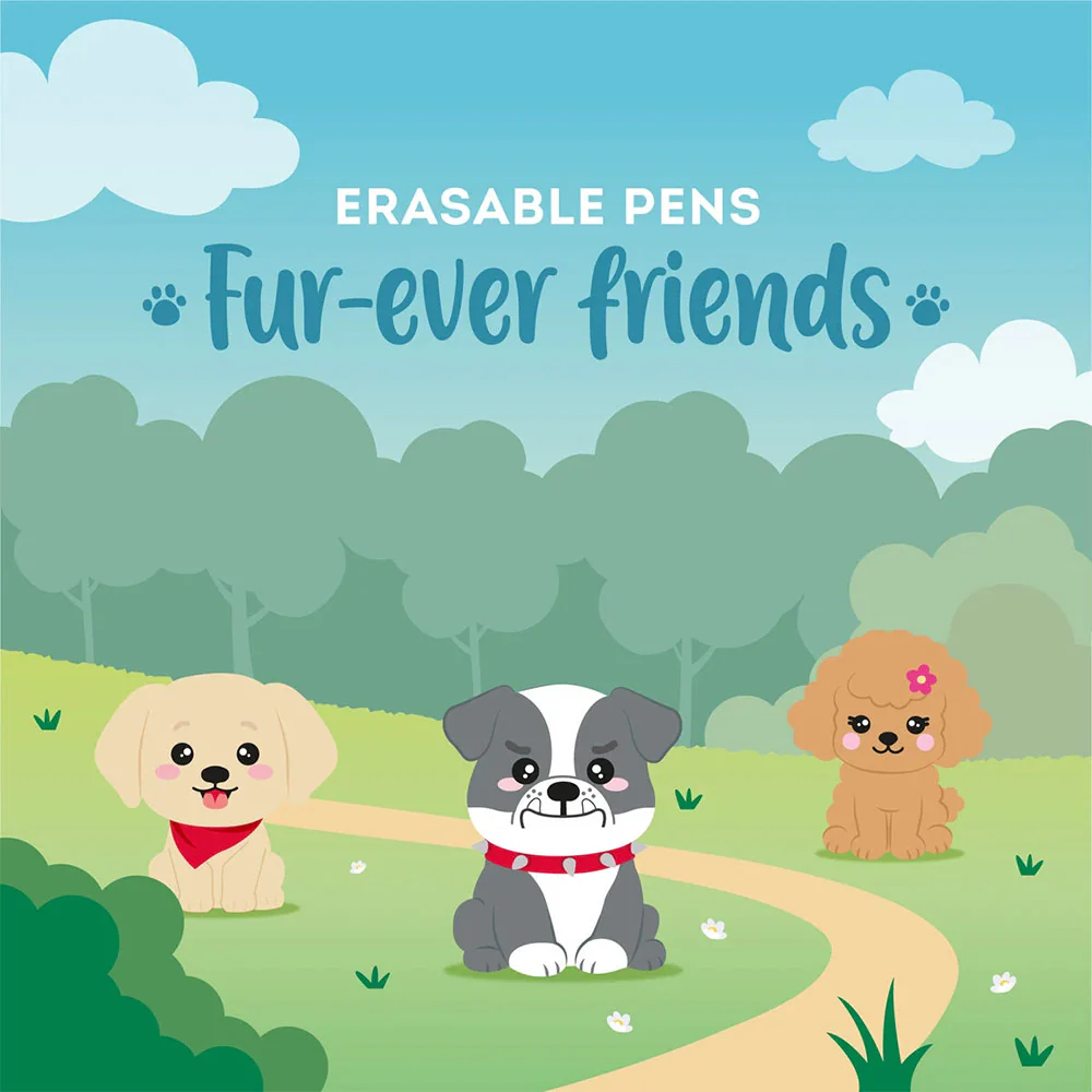 Legami Set of 3 Erasable Pens Fur-ever Friends - Image 15