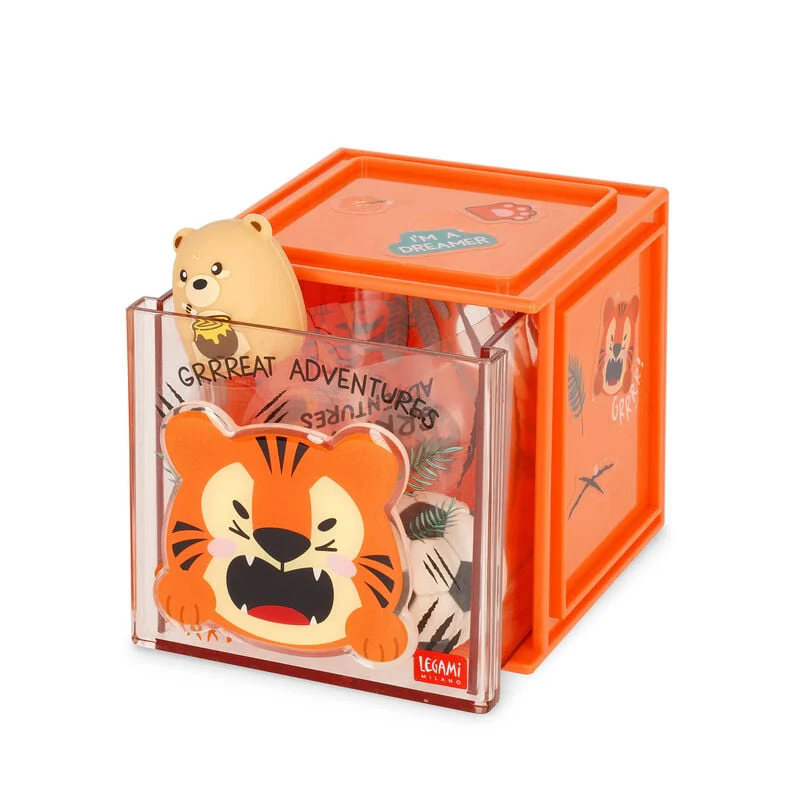 Legami Cutie Cube Stackable Organiser Tiger - Image 3