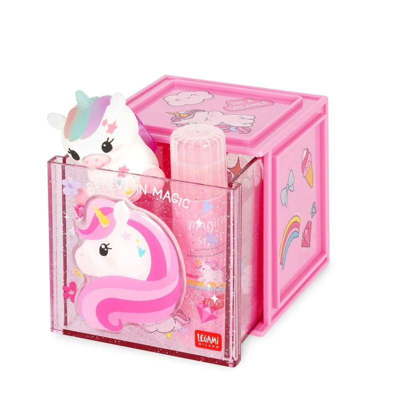 Legami Cutie Cube Stackable Organiser Unicorn - Image 3