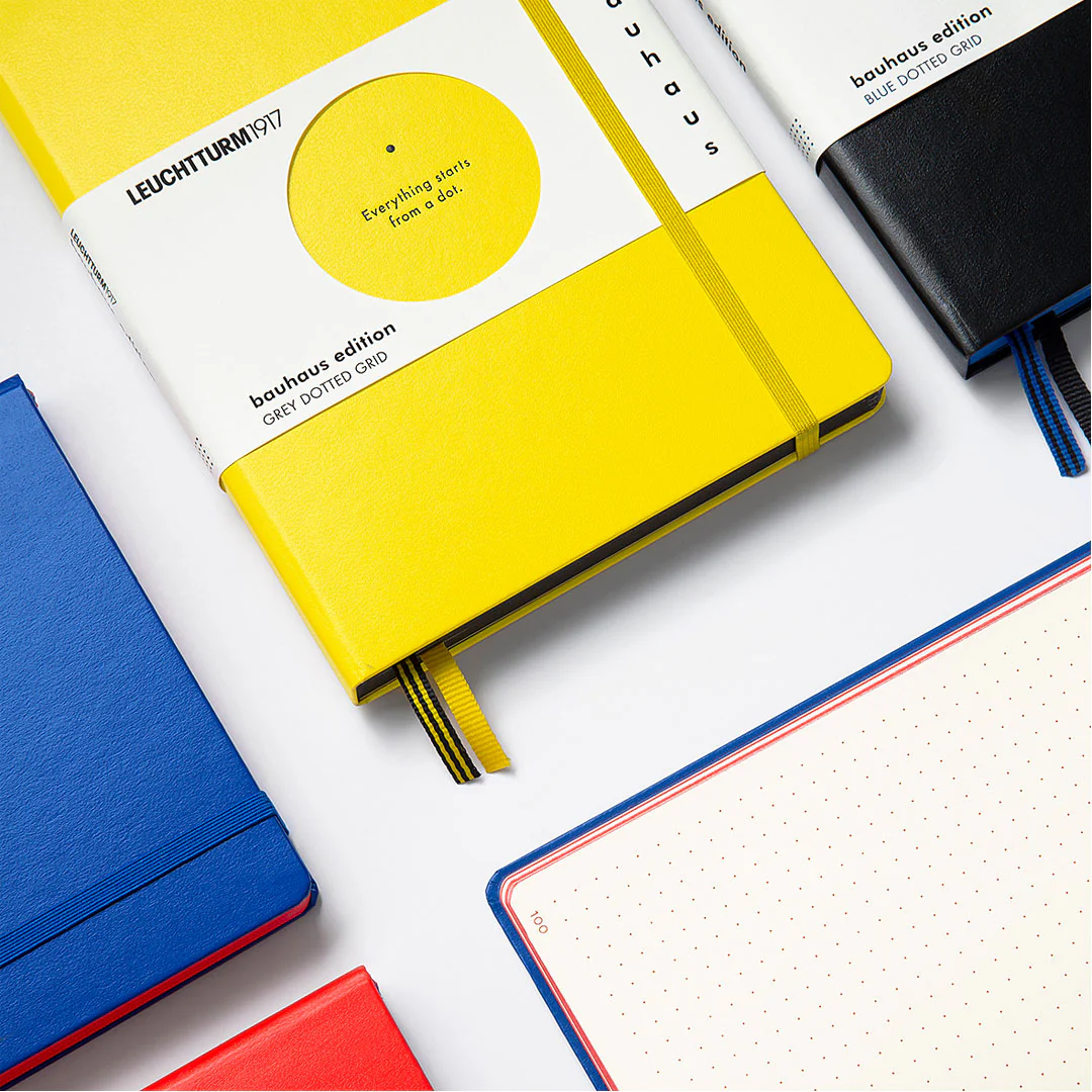 LEUCHTTURM1917 Bauhaus Edition Hardcover Notebook Medium Lemon Dotted - Image 3