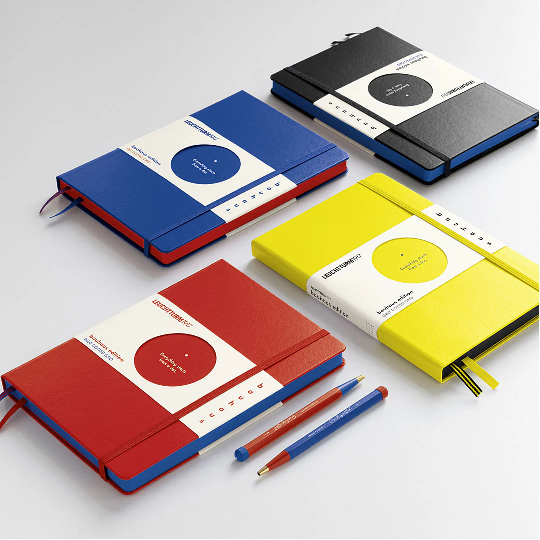 LEUCHTTURM1917 Bauhaus Edition Hardcover Notebook Medium Lemon Dotted - Image 4
