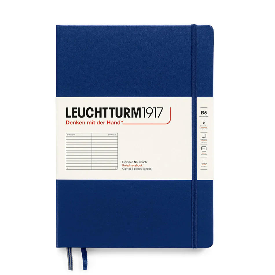 LEUCHTTURM1917 Hardcover Notebook B5 Navy - Image 2