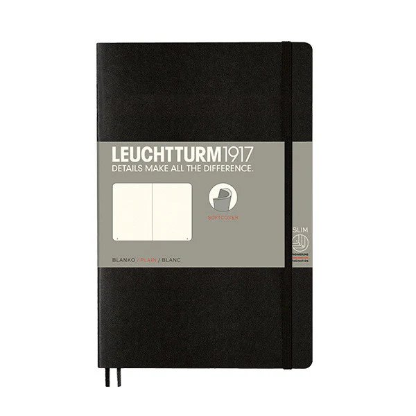 LEUCHTTURM1917 Softcover Notebook B6+ Black