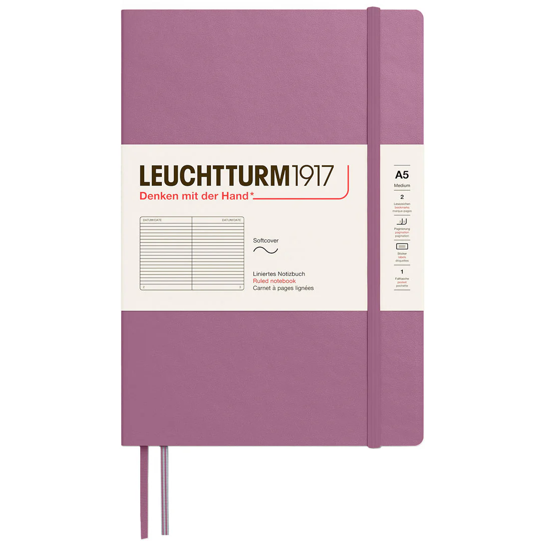 LEUCHTTURM1917 Softcover Notebook Medium A5 Dusty Rose - Image 3