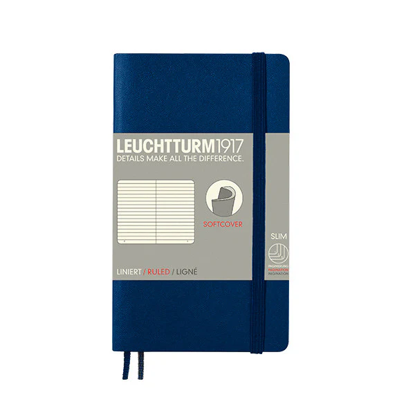 LEUCHTTURM1917 Softcover Notebook Pocket Navy