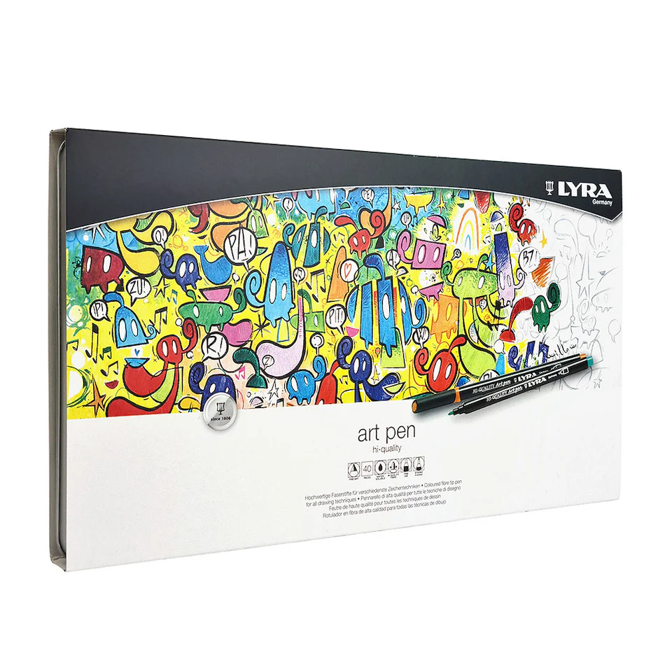 LYRA Art Felt Tip Pen Tin of 40