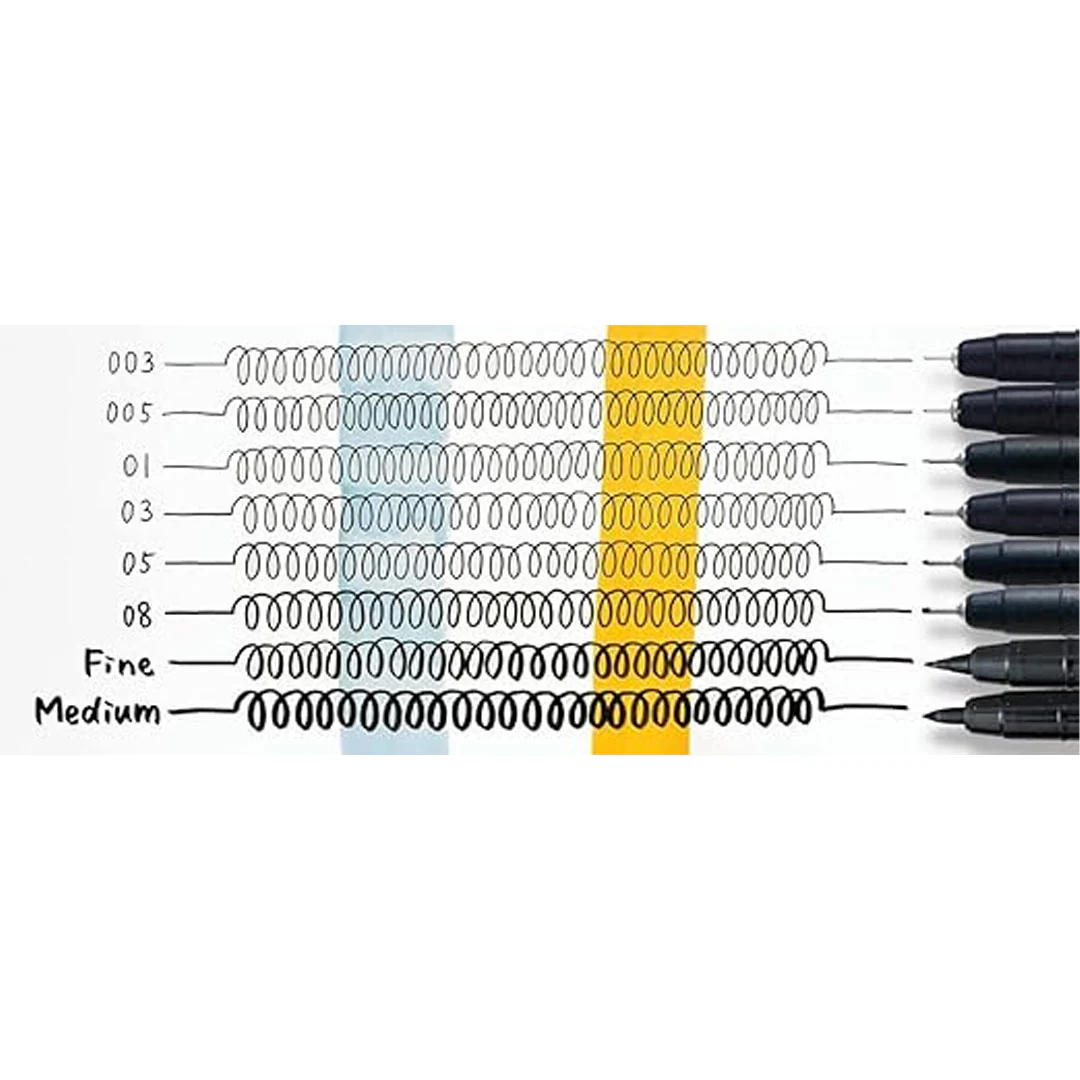 Lyra Graduate Manga Black and Sepia Pen Set of 5 - Image 3