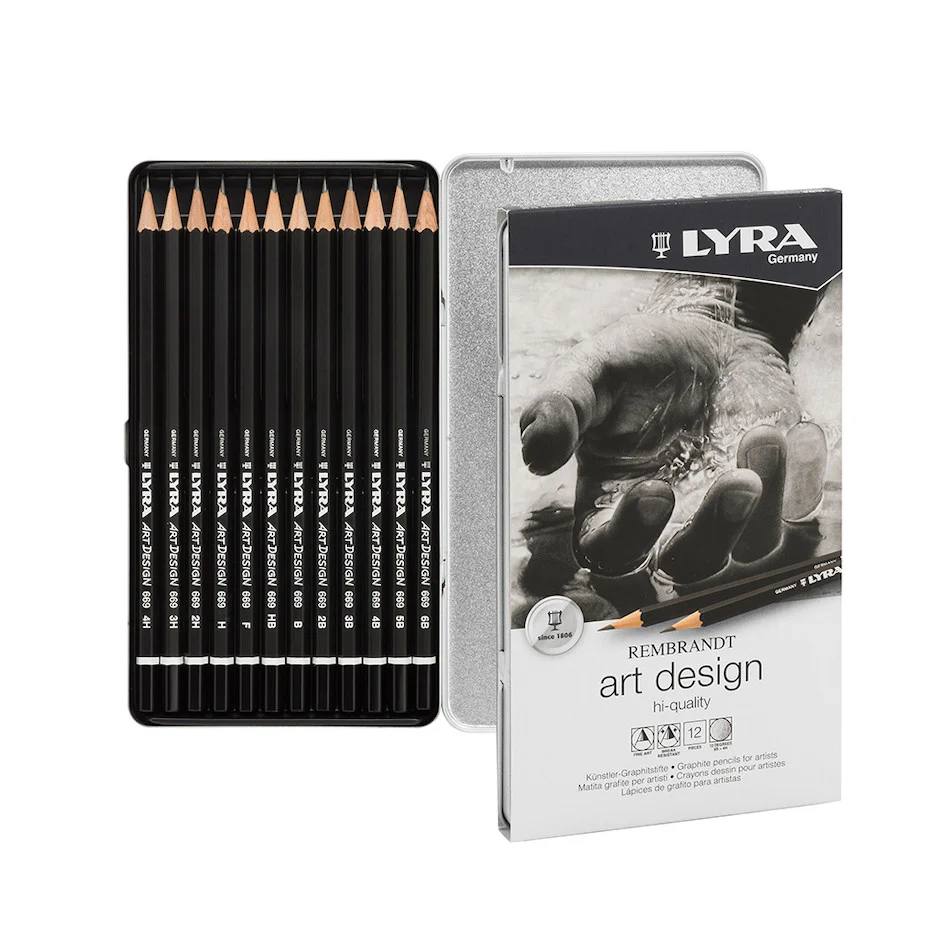 LYRA Rembrandt Art Design Pencils Metal Box of 12