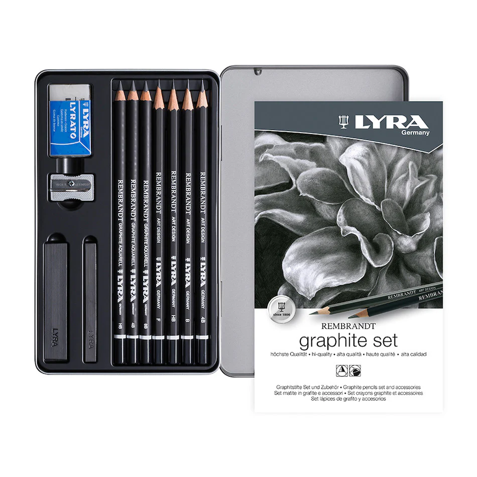 LYRA Rembrandt Graphite Set in Metal Box