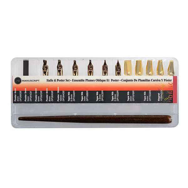 Manuscript Dip Pen Italic & Poster Set