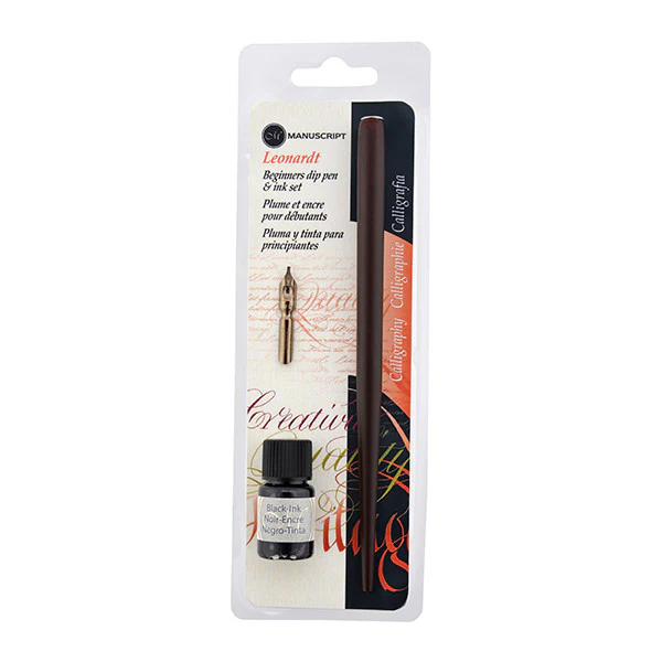 Manuscript Dip Pen Round Hand Nib and Ink Set - Image 2