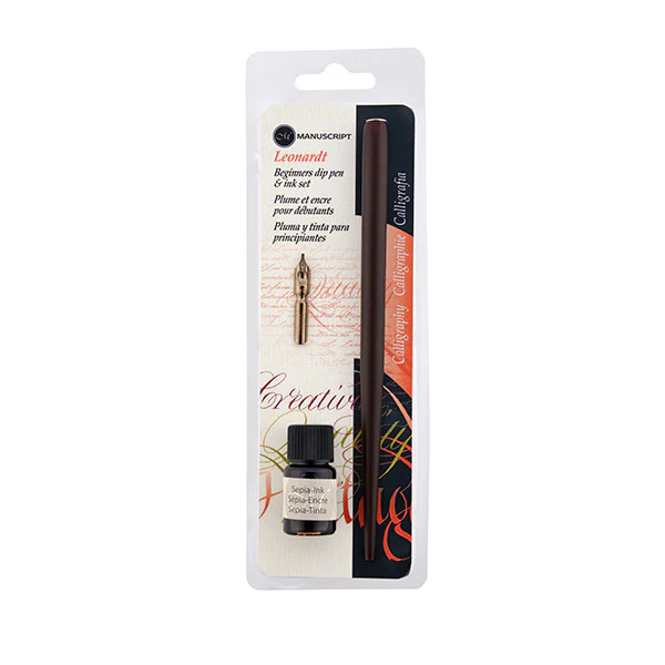 Manuscript Dip Pen Round Hand Nib and Ink Set - Image 4