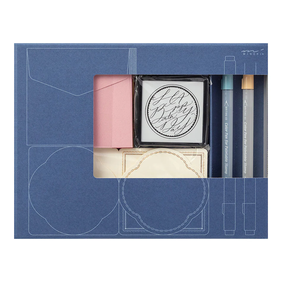 Midori Paintable Stamp Kit Limited Edition Birthday circle