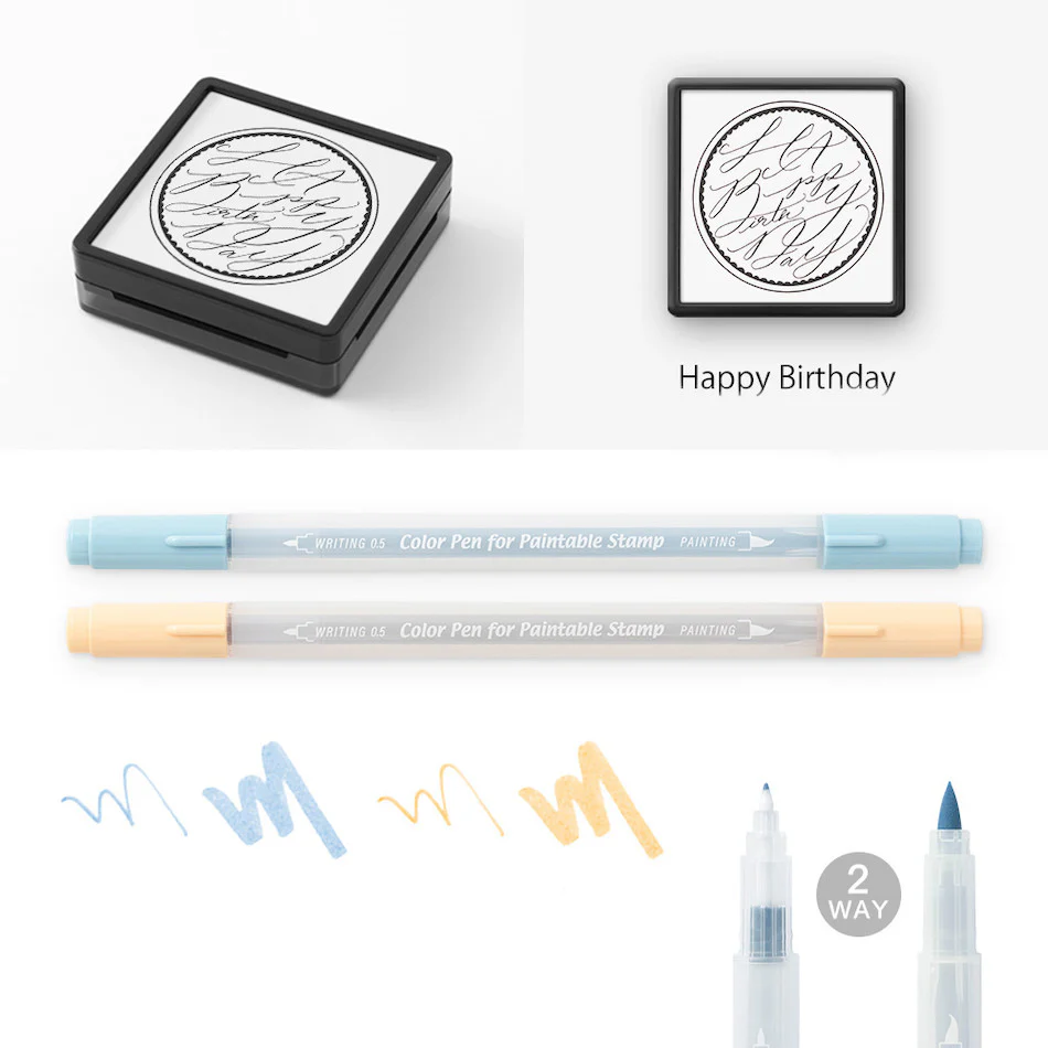 Midori Paintable Stamp Kit Limited Edition Birthday circle - Image 5