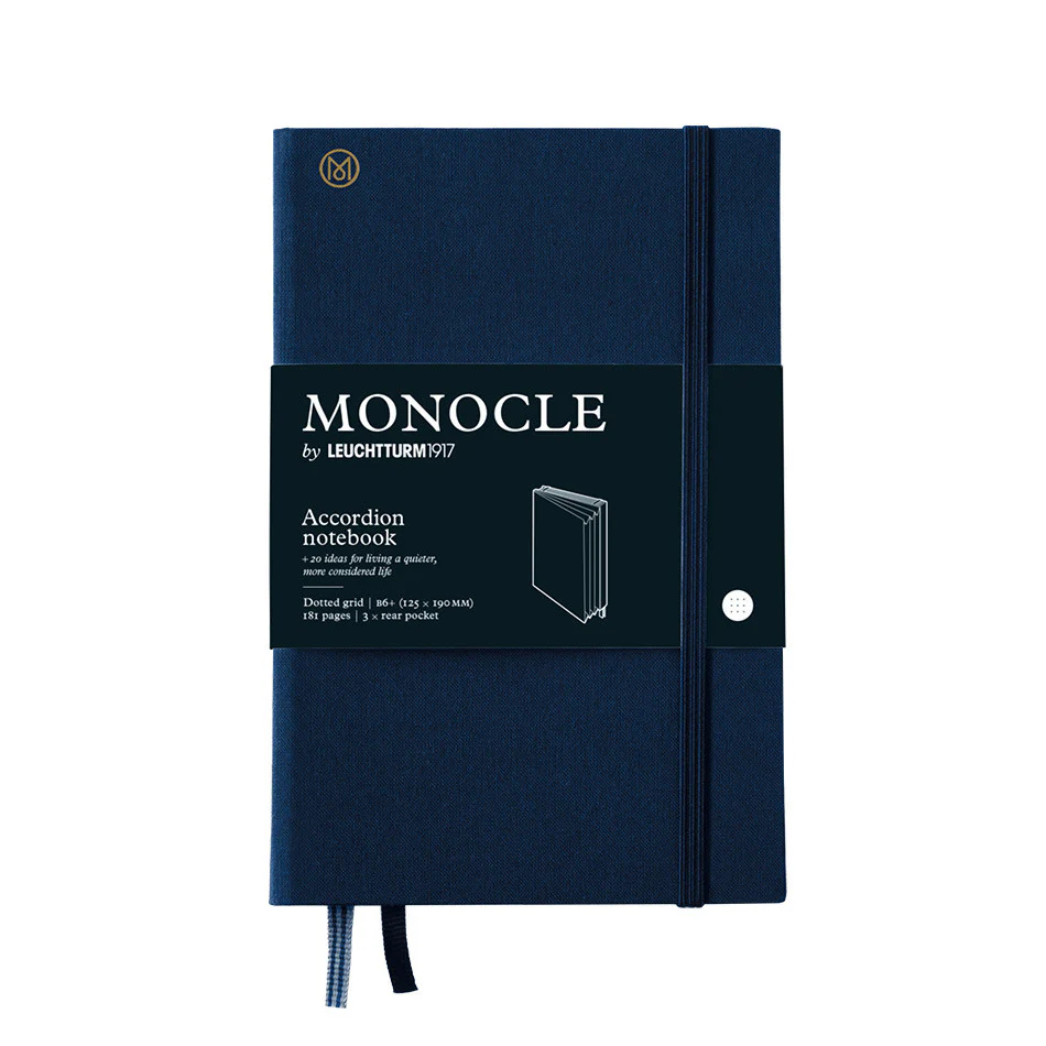 Monocle by Leuchtturm1917 Wallet/Accordion Notebook B6+ Navy