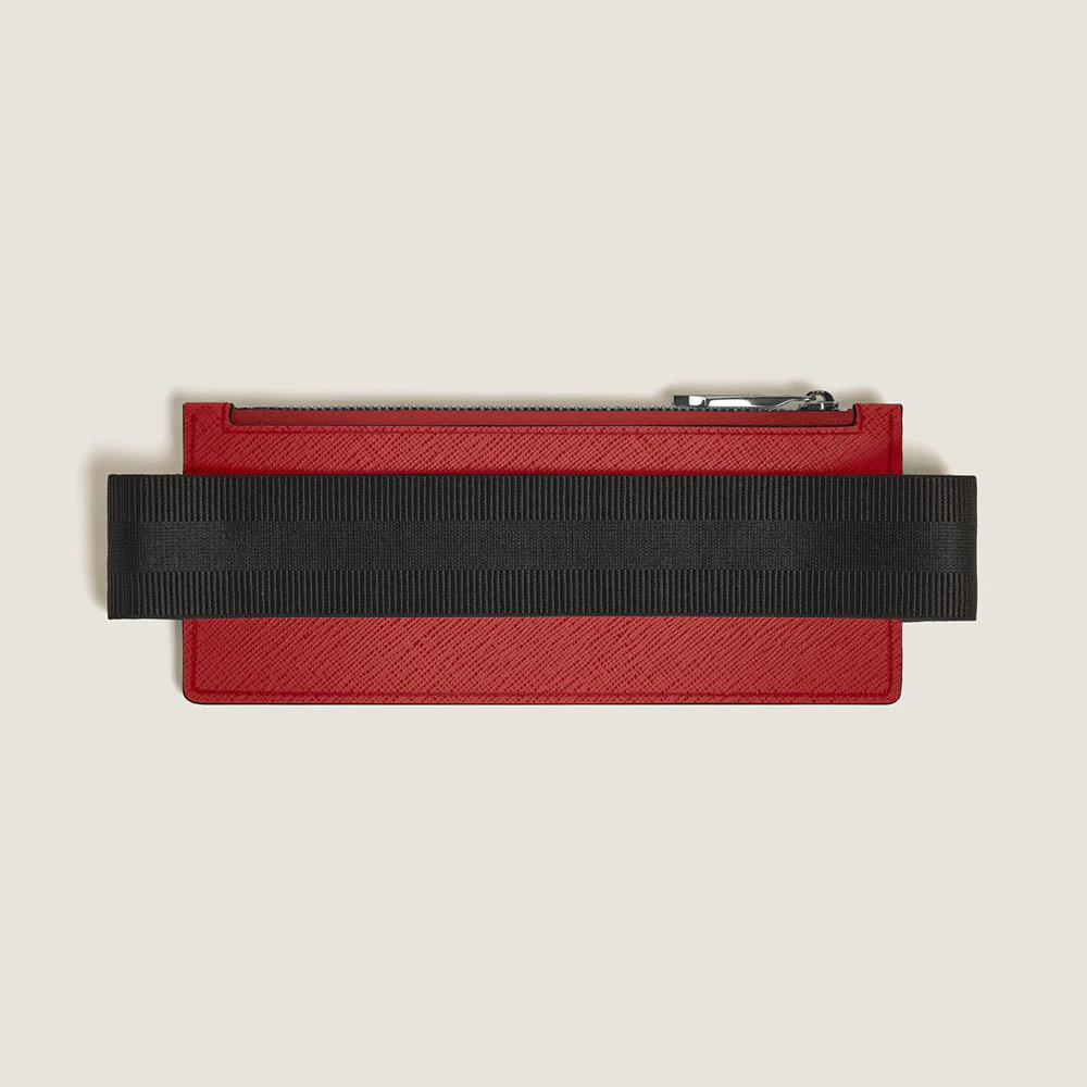 Montblanc 2 Pen Elastic Zip Pouch Red - Image 2