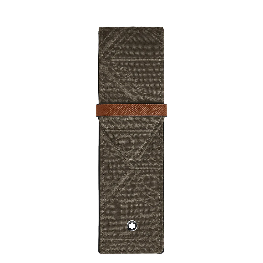 Montblanc 4810 Jacquard 2 Pen Pouch Khaki
