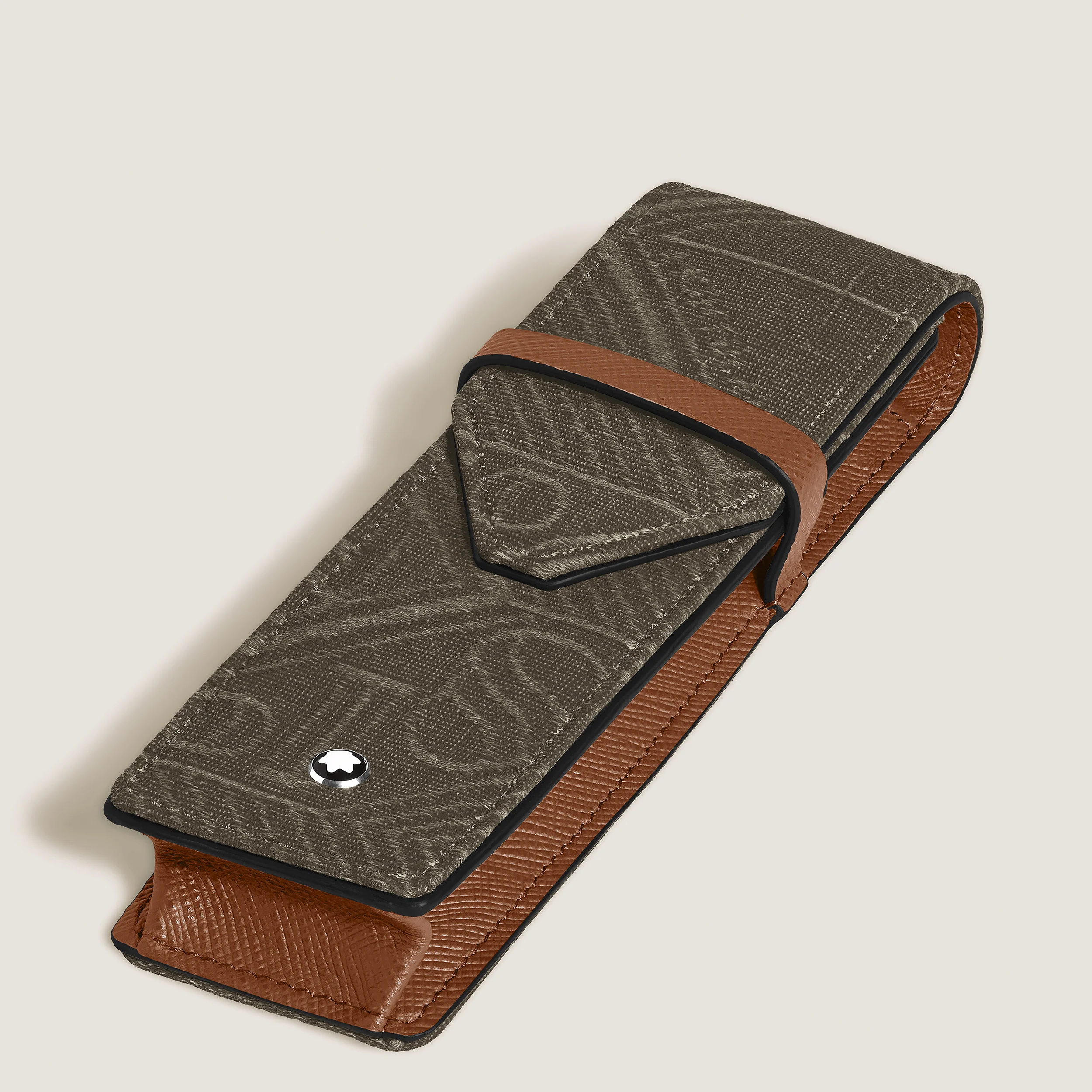 Montblanc 4810 Jacquard 2 Pen Pouch Khaki - Image 2