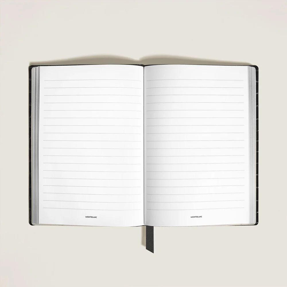 Montblanc Medium Notebook Black Printed Croco Leather Lined - Image 2