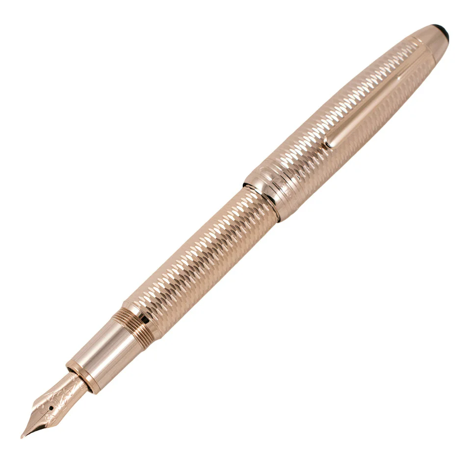 Montblanc Meisterstuck Solitaire LeGrand Fountain Pen Geometry Champagne Gold