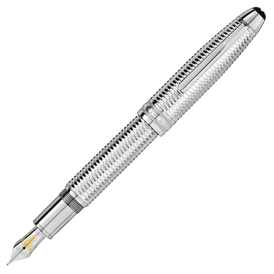 Montblanc Meisterstuck Solitaire LeGrand Fountain Pen Geometry Platinum