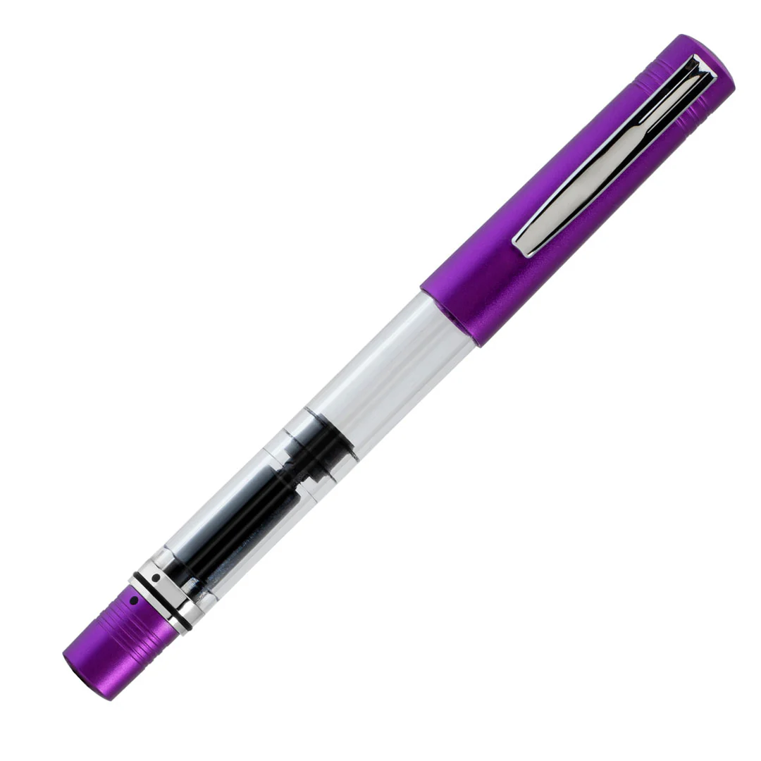 Monteverde MP1 Piston Filling Fountain Pen Purple Frost - Image 2