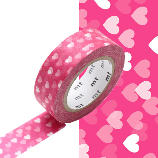 mt Washi Masking Tape - 15mm x 7m - Heart Spot
