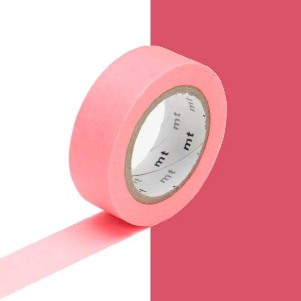 mt Washi Masking Tape - 15mm x 7m - Shocking Red