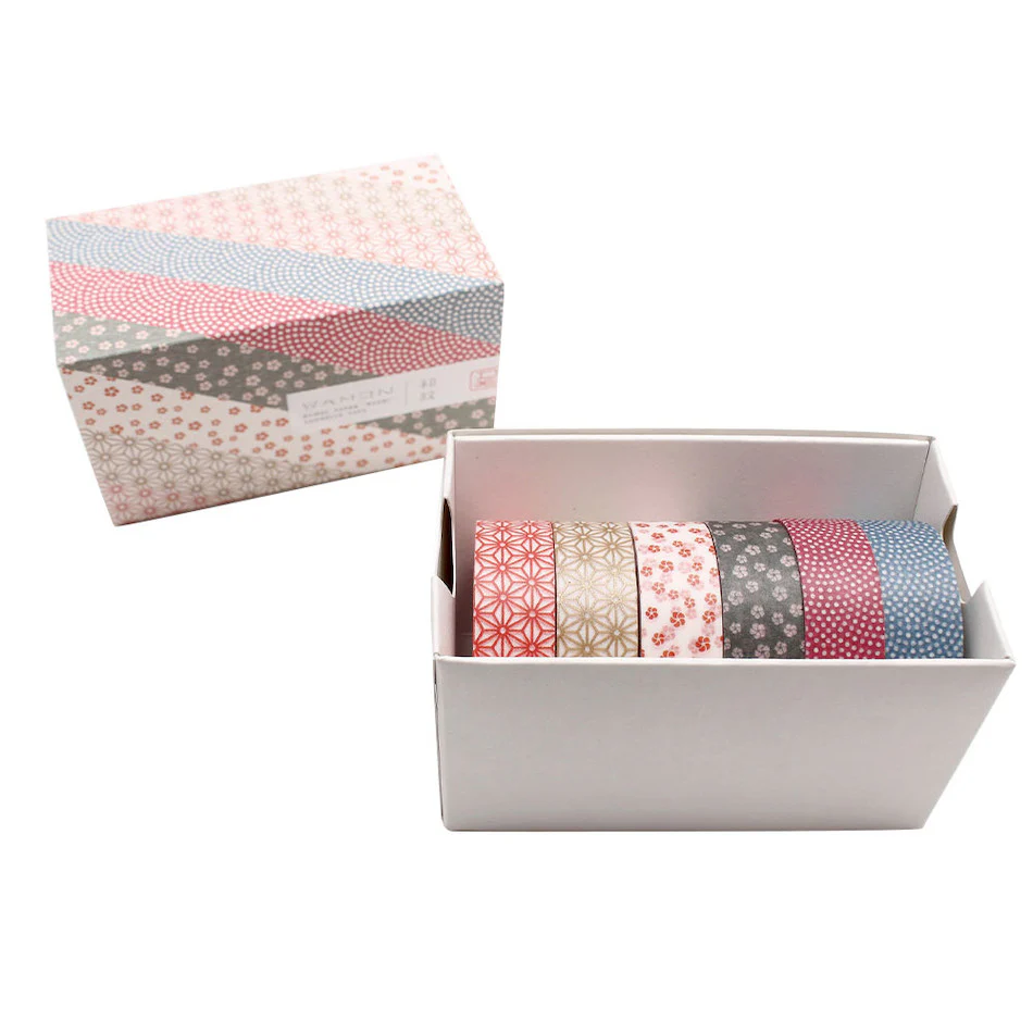 mt Washi Masking Tape - 15mm x 7m - Wamon 5 Set of 6
