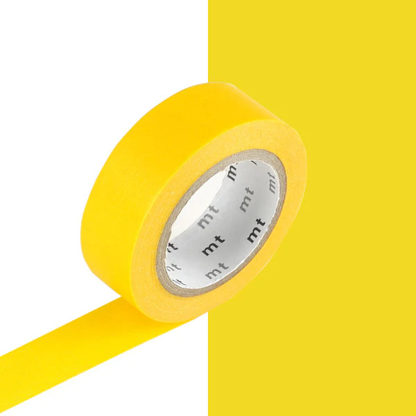 mt Washi Masking Tape - 15mm x 7m - Yellow