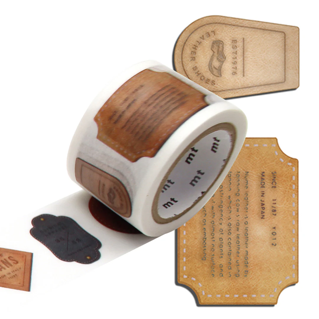 mt Washi Masking Tape - 30mm x 7m - Leather Tag