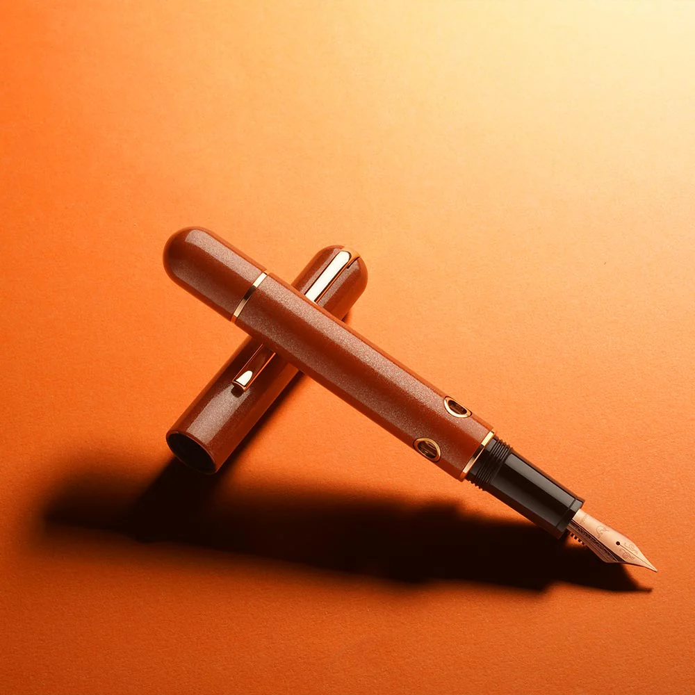 Nahvalur 365 Anniversary Roiro Urushi Lacquer Piston Filling Fountain Pen Copper - Image 2