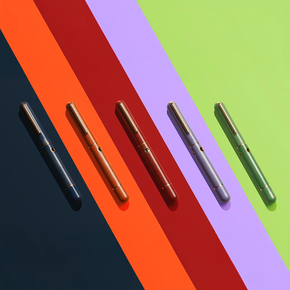 Nahvalur 365 Anniversary Roiro Urushi Lacquer Piston Filling Fountain Pen Garnet - Image 3