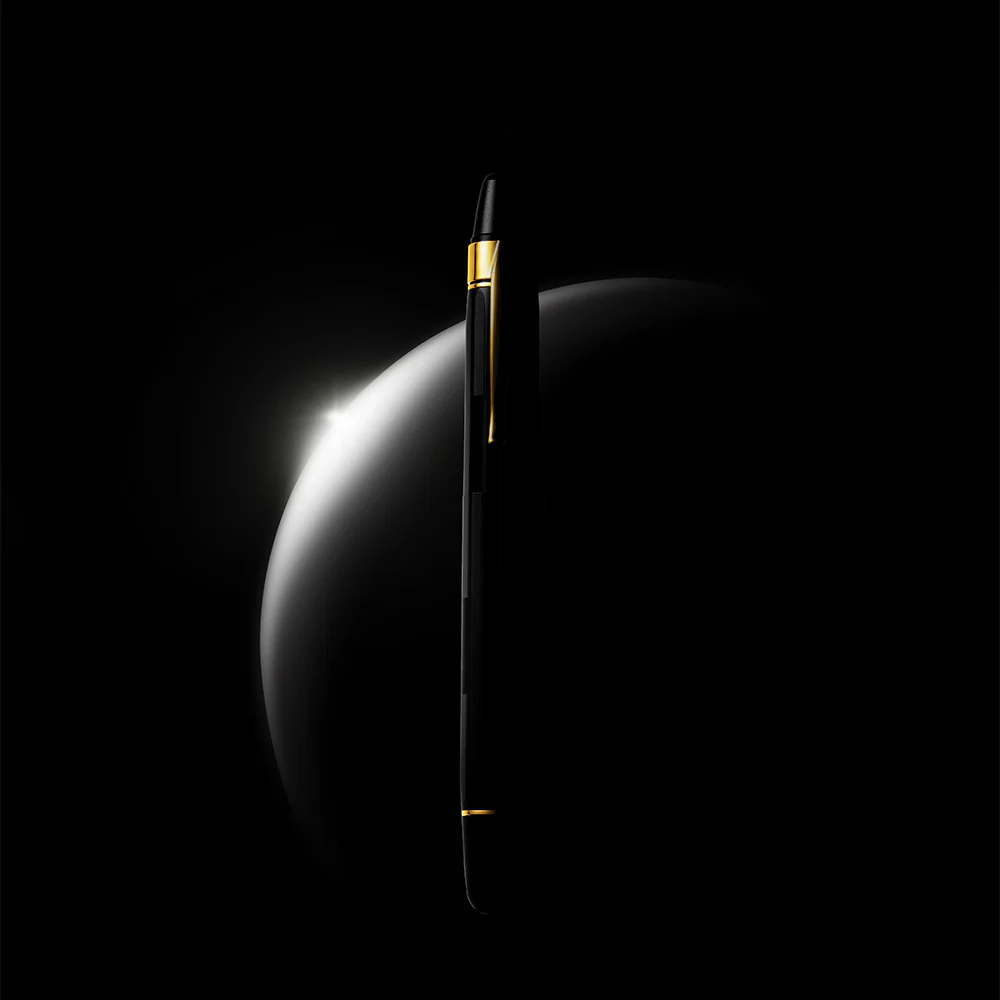 Nahvalur Eclipse Retractable Fountain Pen Black Gold - Image 2